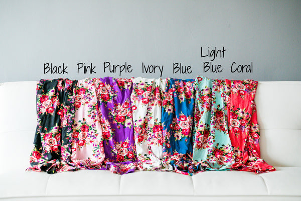 Small Print Floral Maternity Robe