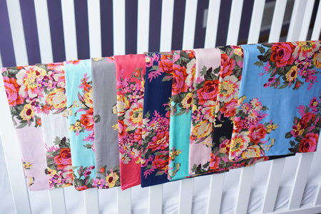 Small Print Floral Swaddle